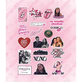 Resim Elivora Gossip Xoxo Pink Pembe Temalı Laptop Tablet Telefon Ajanda Motor Araba Seti 