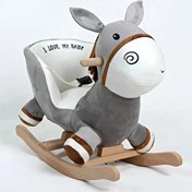 Resim Babyklas Ahşap Ayaklı Peluş Oyuncak Sallanan Eşek 