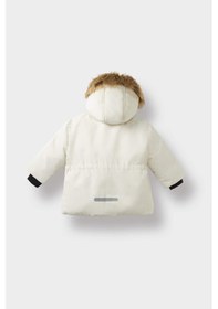 Resim Defacto Kız Bebek Kapüşonlu Fermuarlı Şişme Mont F4157a525wner134 Ekru-er134 