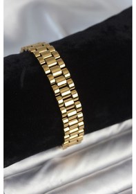 Resim 316l Çelik Gold Renk 12 Mm Kalınlık Erkek Bileklik Çok Renkli 