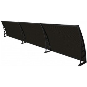 Resim Crocus Kapı Pencere Üstü Pratik Sundurma 80x360 Siyah Siyah 