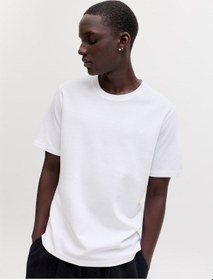 Resim Jack & Jones Blaethan Logo Erkek Beyaz Tişört 12292340-bw 
