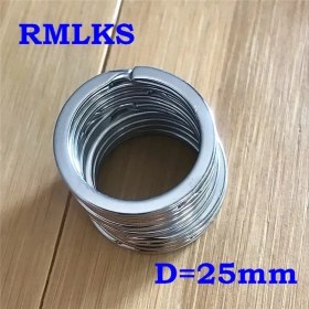 Resim Cdwishbest D-25MM Lot Anahtarlık Metal Gümüş Nikel Bölünmüş Anahtarlık Anahtarlık Konnektörler Paslanmaz Çelik (Yurt Dışından) 