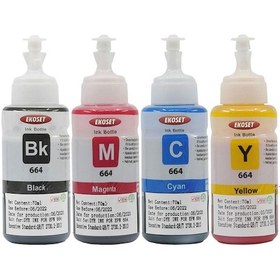 Resim Ekoset Epson L565 Uyumlu 4 Renk Mürekkep 