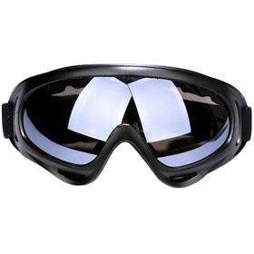 Resim Uv400 Koruyucu Lens Rüzgar Geçirmez Toz Geçirmez Kayak Gözlüğü Siyah - Gri Bg 