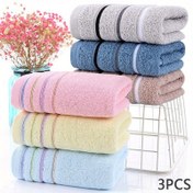 Resim 3'lü Paket Premium Kamp Havluları 32x66cm - Yürüyüş, Spor Salonu, Plaj için Ultra Emici Hızlı Kuruyan Seyahat Havluları | Hafif Kompakt Koku Önleyici Çabuk Kuruyan Havlular Modern Çizgili Tasarım ile | Erkekler ve Kadınlar için Çok Renkli Seçenekler, Spor Salonu Havluları | Çok Amaçlı Havlular | Ultra Emici Kumaş, Kamp Aksesuarları 