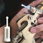 Resim 20/40 adet evrensel tek kullanımlık sprey tabancası filtreleri, boya uygulamaları için üst kap pot filtrasyonu, sprey tabancası temizliği ve bakımı için hassas filtre. 
