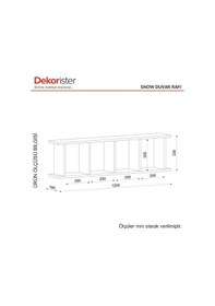 Resim Dekorister Snow Duvar Rafı Beyaz 