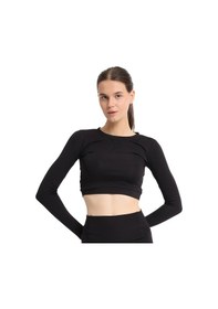 Resim Sportive Mahave Cropped Top Kadın Siyah Antrenman T-shirt 25kk1045-syh 1776166 SIYAH 