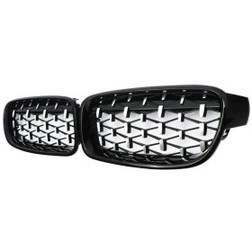 Resim Bmw F30 2012-2018 Diamond Böbrek Panjur Piano Black 