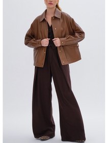 Resim Valmenti Kadın Hakiki Deri Taba Mont 616 Z-3958 Bn Derımont Sk24/25 Taba Taba 