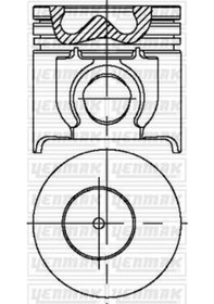 Resim YENMAK 31-04252-000 Piston Segman Std (Ford: Transit Turbo 100 Ps 2.5 Td 93.67 Mm) 8770894STD 3104252000 (WT665717) (Fiyat:4 Adet İçindir) 