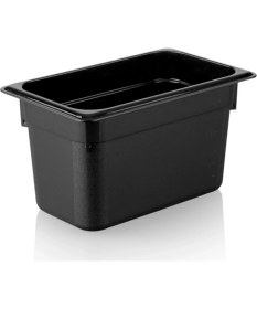 Resim İstanbul Horeca Kırılmaz Polikarbon Siyah Gastronom Küvet 1/4-200 