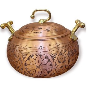 Resim İşlemeli Bakır Karpuz Güveç No:1 Bakır - Siyah 