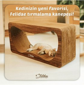 Resim Felidae Oluklu Mukavva, Kedi Tırmalama Kanepesi - Yatay Tırmalama / (75X36X24CM) Xlarge - CS8 DW 