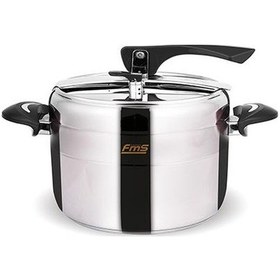 Resim FMS 5 Litre Klasik Düdüklü Tencere Siyah Gümüş - Siyah 