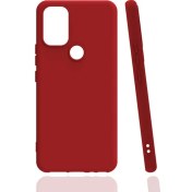 Resim Infinix Smart 5 Kılıf Renkli Korumalı Premier Mat Silikon Kırmızı Gpack