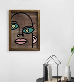 Resim Bk Home Picasso Style Tasarımlı Doğal Masif Ahşap Çerçeveli Tablo (551090051) 
