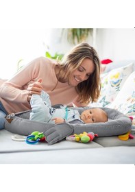 Resim Melek Kanatlı Babynest Bebek Yatağı-gri, İlk Yatağım, Oyuncak Barlı Bebek Yuvası 