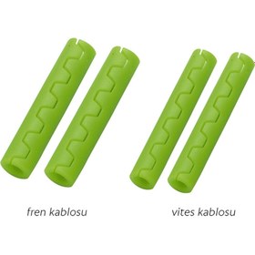 Resim Brakco Bisiklet Kablo Koruma - Mbp-49/50, 4'lü Set, Yeşil 