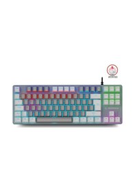 Resim Rampage Snug K14 Rainbow TKL 87 Tuşlu Super Kompakt Mekanik Oyuncu Klavye 