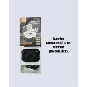 Resim MCM Group Q10 Dokunmatik Bluetooth Kulaklık - 6 Saat Müzik, Çift Dil, Hızlı Şarj 