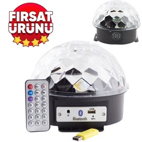 Resim MagicVoice TS-03B USB-Bluetooth Yarım Küre Disko Topu 