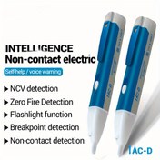 Resim 1AC-D Dijital Temas Gerektirmeyen Voltaj Dedektörü Kalem - 90-1000VAC, NCV Algılama, Sıfır Alarm, El Fener Fonksiyonu, Breakpoint Algılama, ABS Malzeme, Pil Gerektirmez, Elektrik Güvenliği Aracı | Dijital Ekran | Dayanıklı ABS Kalem, Voltaj Dedektörü 