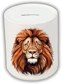 Resim Aslan Baskılı Kumbara - Para Biriktirme Kumbarası 