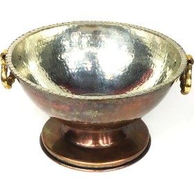 Resim Shark Anatolia Bakır Punch Şerbet Kasesi Antik 27cm 