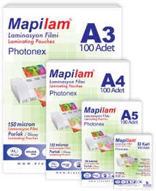 Resim MAPİ 102 12 04 A4 PARLAK LAMİNASYON 125MİC 