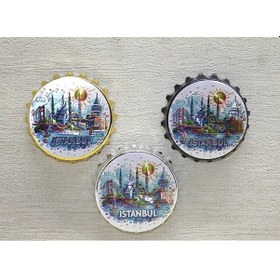 Resim Just Cheap Store İstanbul Temalı Metal Magnet Alk4341 