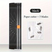 Resim Taşınabilir A3/A4 Kağıt Kesici, Dahili Cetvel ve Izgara Kılavuzu, Şeffaf Plastik Kapak ve Turuncu Ergonomik Kolu - Ofis, Okul, Sanat Stüdyosu, El Sanatları Projeleri, Kağıt Kesme Aracı, Okul Malzemeleri, Modern Tasarım, Sağlam Yapı 