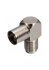 Resim F Dişi - Tv Anten Erkek Çevirici L Tipi Fiş - 2 Adet 