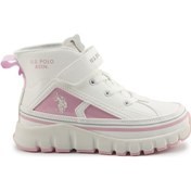 Resim U.s. Polo Assn. Keltes Jr 5pr Beyaz Kız Çocuk High Sneaker 000000000102027889 Beyaz-Pembe 