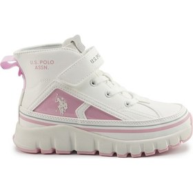 Resim U.s. Polo Assn. Keltes Jr 5pr Beyaz Kız Çocuk High Sneaker 000000000102027889 Beyaz-Pembe 