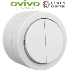 Resim Glowify Store Beyaz Komutatör Anahtar Sıva Üstü - Elektrik Tesisat Anahtarı 