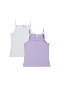 Resim Civil Girls 77334332123w1 Kız Çocuk 2'li Atlet Set 2 - 10 Yaş Beyaz Lila Beyaz - Lila 