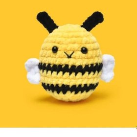 Resim Amigurumi Arı Örgü Seti, Eğlenceli Tığ Kiti 1 