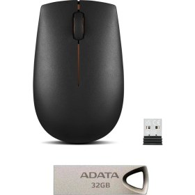 Resim Lenovo 300 Kablosuz Mouse + Adata UV210 USB 2.0 Flash Bellek 