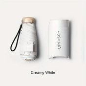 Resim Cordial Kompakt 6 Dilim Mini Katlanır Şemsiye - Quicksand Beyaz, Hafif Alüminyum Sap Ve Şase 