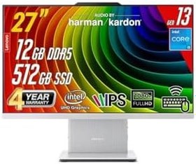 Resim LENOVO IdeaCentre 27IRH9 Intel Core i5-13420H 12GB 512GB 27 FHD FreeDos Beyaz All in One Bilgisayar 