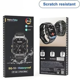 Resim Çeşithane Haino Teko SQ-18 Akıllı Saat – AMOLED Ekran, 10 Gün Pil Ömrü, 3 Kordonlu, Kablosuz Şarj Destekli Smart Watch (Black) 