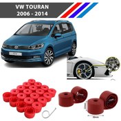 Resim Otozet - Vw Touran Bijon Civata Kapağı Kırmızı Renk 20 Adetli Set 17mm 1k06011739b9 