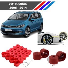 Resim Otozet - Vw Touran Bijon Civata Kapağı Kırmızı Renk 20 Adetli Set 17mm 1k06011739b9 