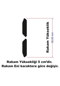 Resim Stencil Rakam Boyama Şablonu X067-sayı Rakam Yüksekliği 5 Cm 