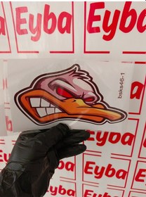 Resim Mutant Ördek 19x10 Cm 1 Adet Renkli Baskı Sticker, Bisiklet, Karavan,otomobil,çocuk Odası 