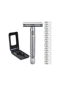 Resim Erkek Güvenlik Tıraş Bıçağı, Çift Kenarlı Güvenlik Tıraş Bıçağı, 10'lu Uzun Saplı Manuel Tıraş 