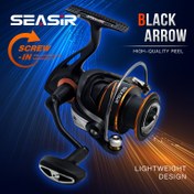 Resim SeaSir Black Arrow Dönen Makara - Ambidextrous 5+1BB, Alüminyum Alaşım ve PA Yapısı, Su Geçirmez, Güçlü Sürükleme Sistemi, Dönen Olta Makarası 