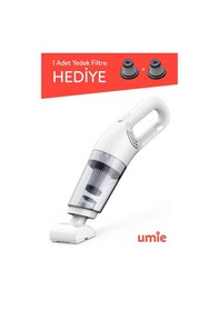 Resim Araç Süpürgesi Els24 Beyaz 50w 4000mah 6000pa Kablosuz Şarjlı Taşınabilir Type-c Ev Araba Süpürge 